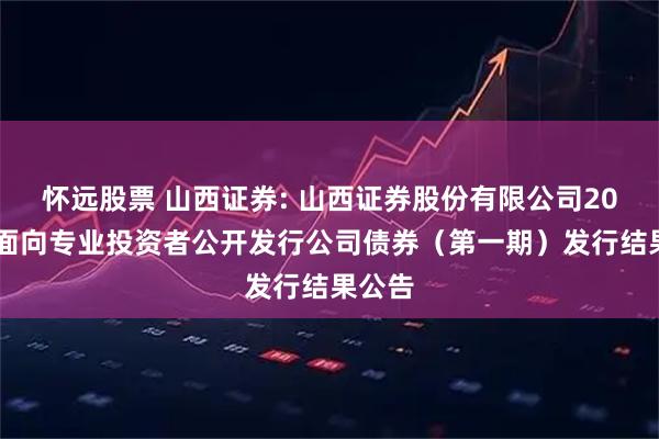 怀远股票 山西证券: 山西证券股份有限公司2025年面向专业投资者公开发行公司债券（第一期）发行结果公告