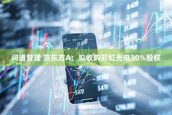 问道管理 京东方A：拟收购彩虹光电30%股权